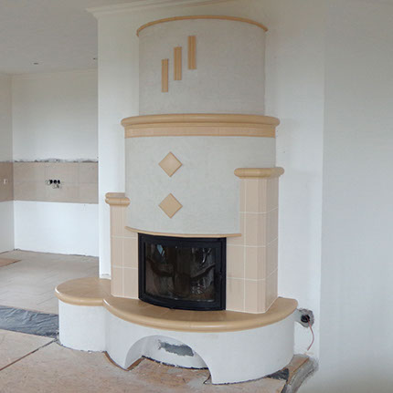 Hengeres csempekandalló